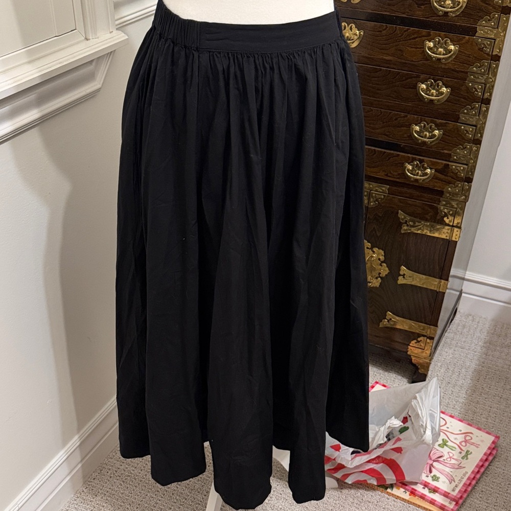 Free People Black A-Line Skirt